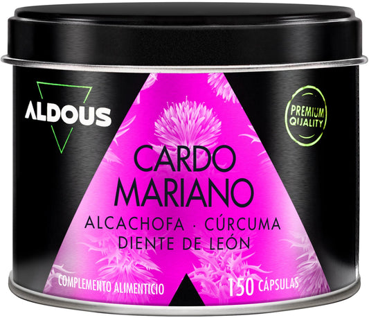 Aldous Cardo Mariano con Cúrcuma, Alcachofa, Diente de León y Desmodium 150 Cápsulas