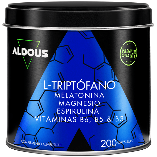 Aldous Tryptophan mit Melatonin, Magnesium, Spirulina und Vitaminen 200 Kapseln