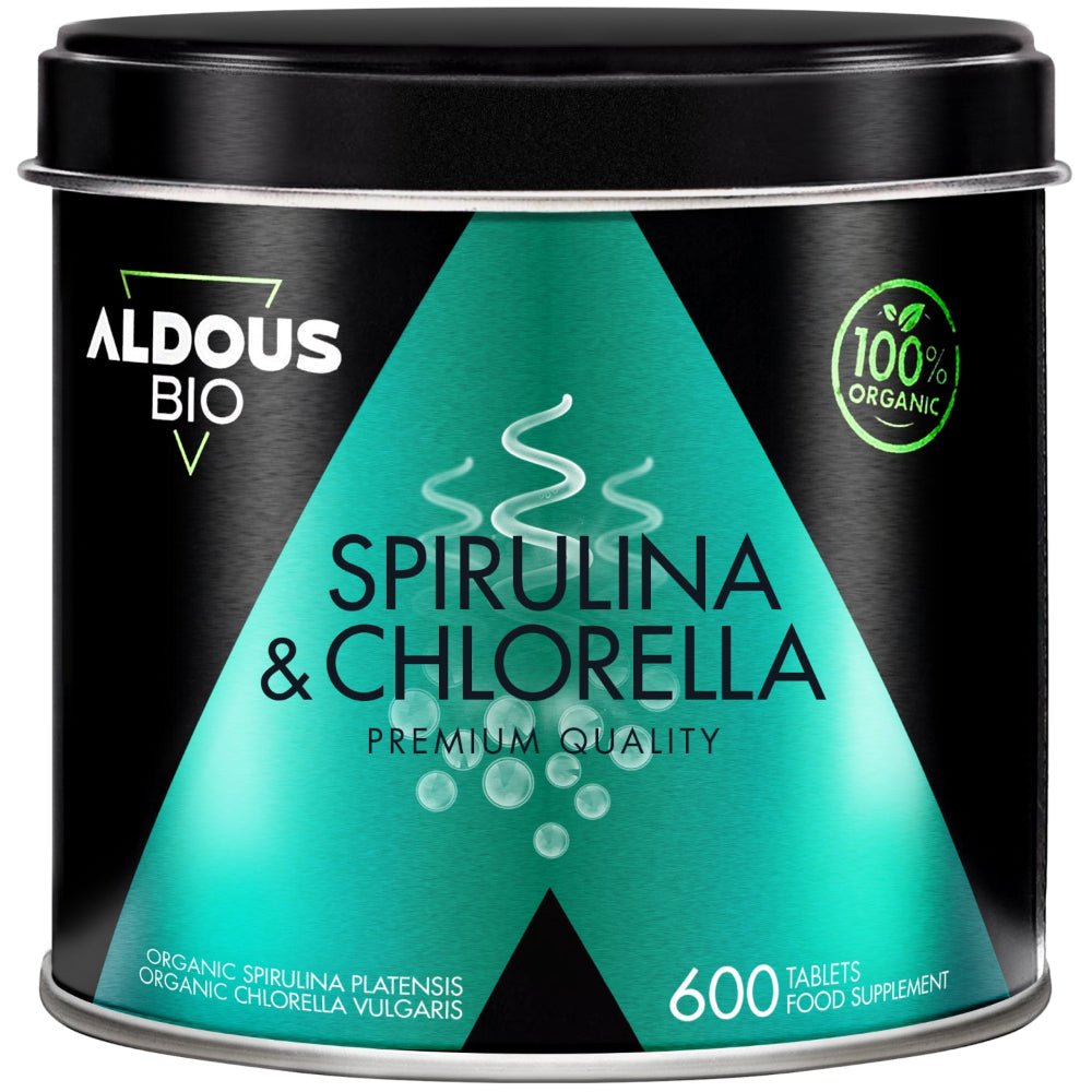 Aldous Spiruline et Chlorelle Bio 1500 mg 600 Comprimés