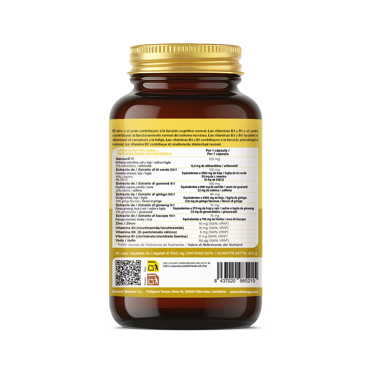 Vittalogy Focus & Balance 60 Cápsulas_?GPSR