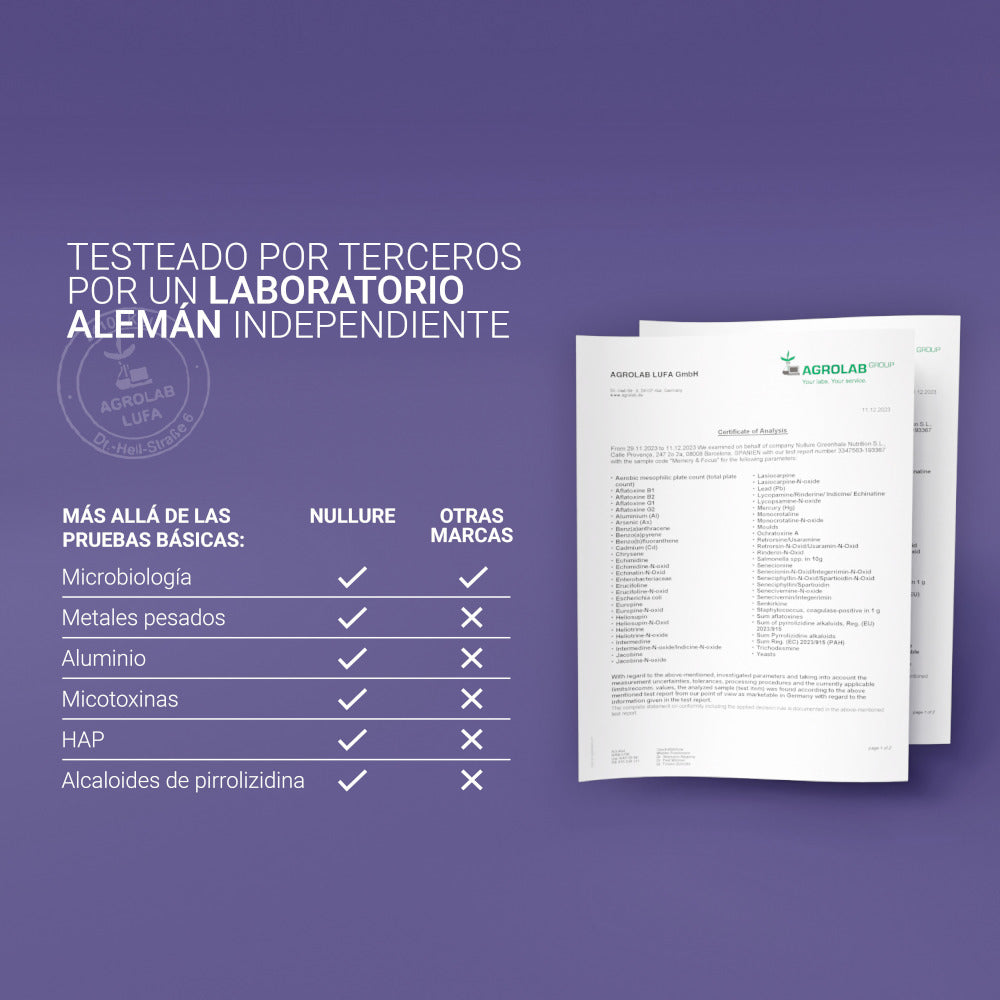 Nullue Memory & Focus 60 cápsulas