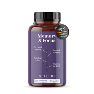 Nullure Memory & Focus Suplemento Cognitivo – 60 Cápsulas