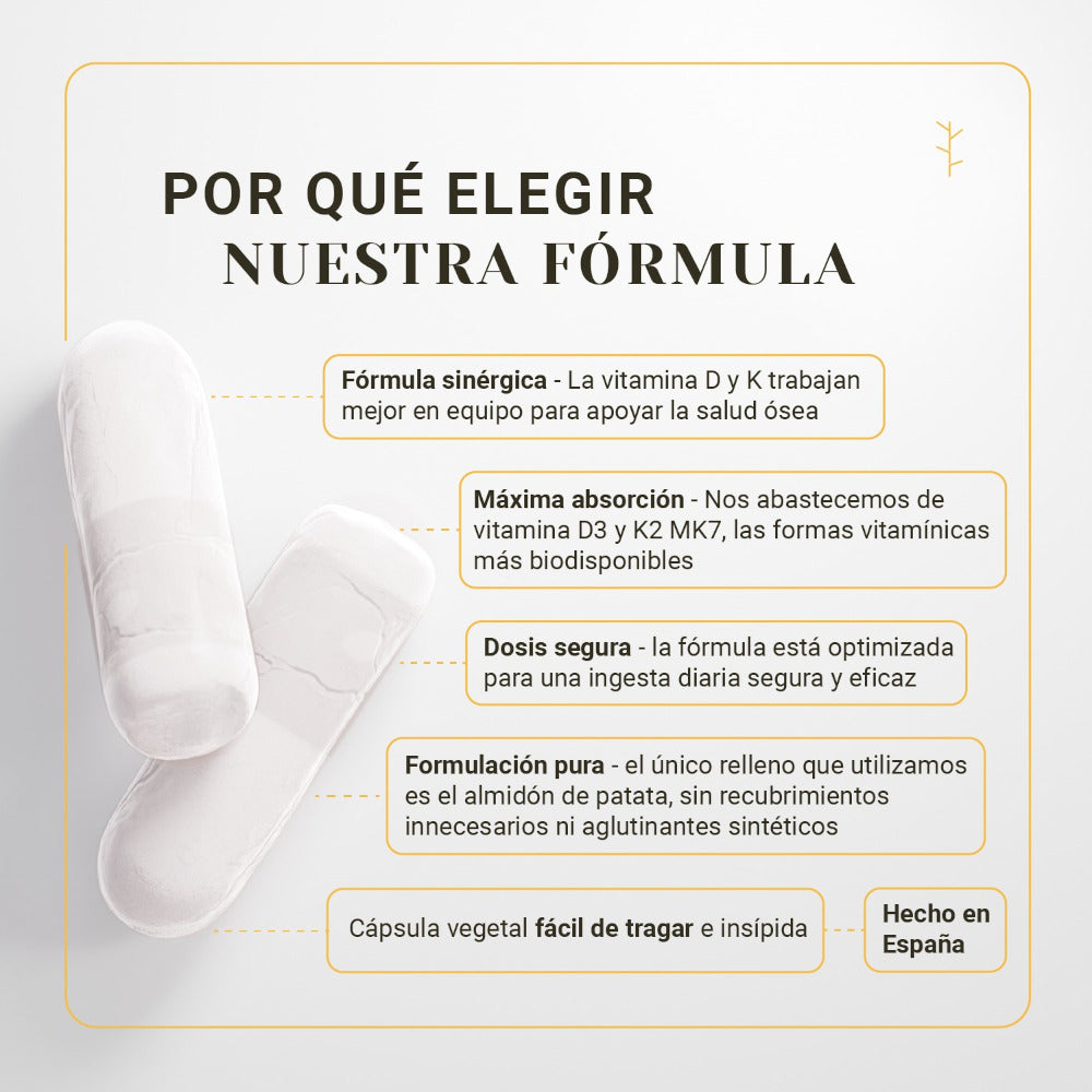 Nullure Vitamina D3 + K2 MK7 2000iu 180 cápsulas