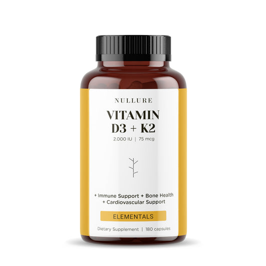 Nullure Vitamina D3 + K2 MK7 2000iu 180 cápsulas