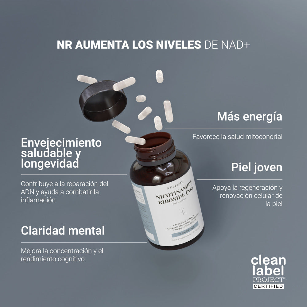 Nullure NAD Nicotinamide Riboside 300mg 30 cápsulas