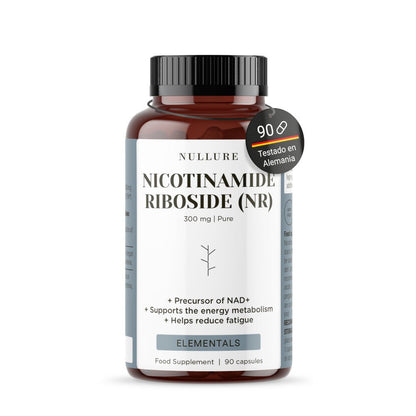Nullure NAD+ Nicotinamida Ribósido 300 mg Antiedad Celular 90 Cápsulas