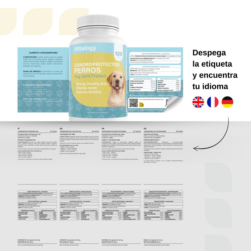 Vittalogy Condroprotector para Perros 120 Cápsulas-8