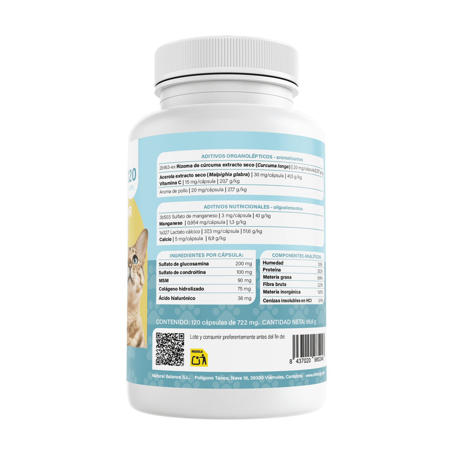 Vittalogy Condroprotector para Gatos 2x120 Cápsulas_?GPSR