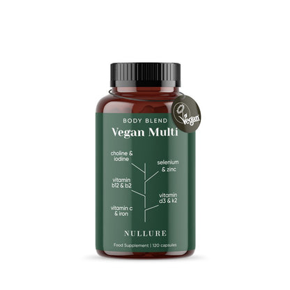 Nullure Multivitaminas Veganas All-in-One Suplemento Diario 120 Cápsulas