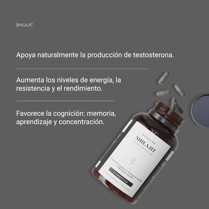 Nullure Shilajit Puro do Himalaia – 120 Cápsulas