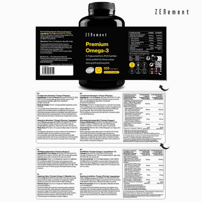 Zenement Omega-3 Premium 1000 mg 120 cápsulas
