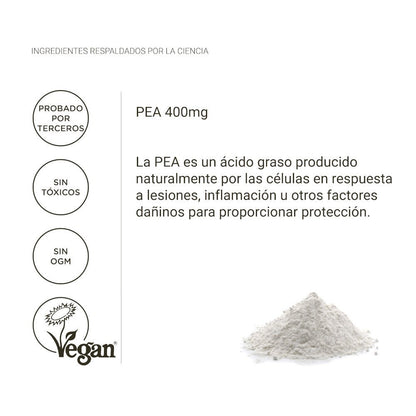Nullure PEA Palmitoiletanolamida 400 mg Antiinflamatorio 90 Cápsulas