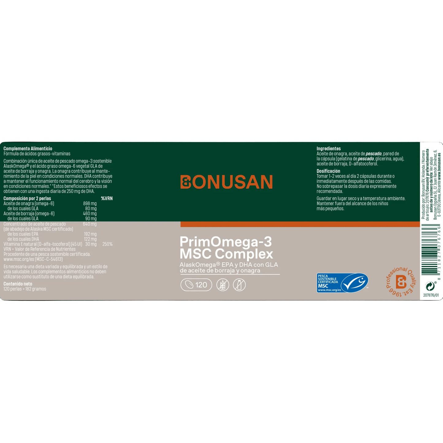 Bonusan PrimOmega 3 MSC Complex 120 perlas
