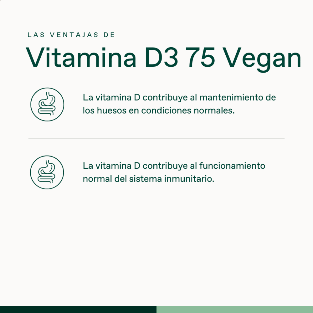 Bonusan Vitamina D3 75 Vegan Suplemento – 60 Cápsulas