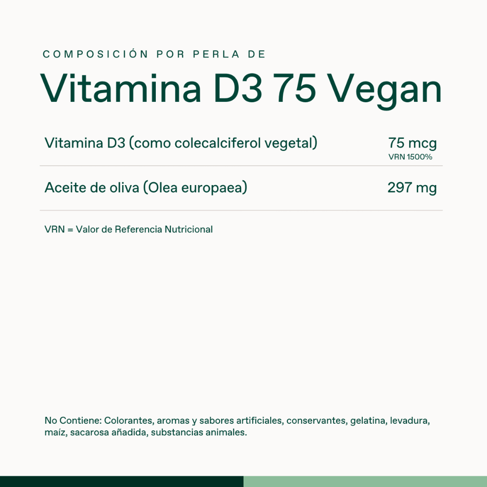 Bonusan Vitamina D3 75 Vegan Suplemento – 60 Cápsulas
