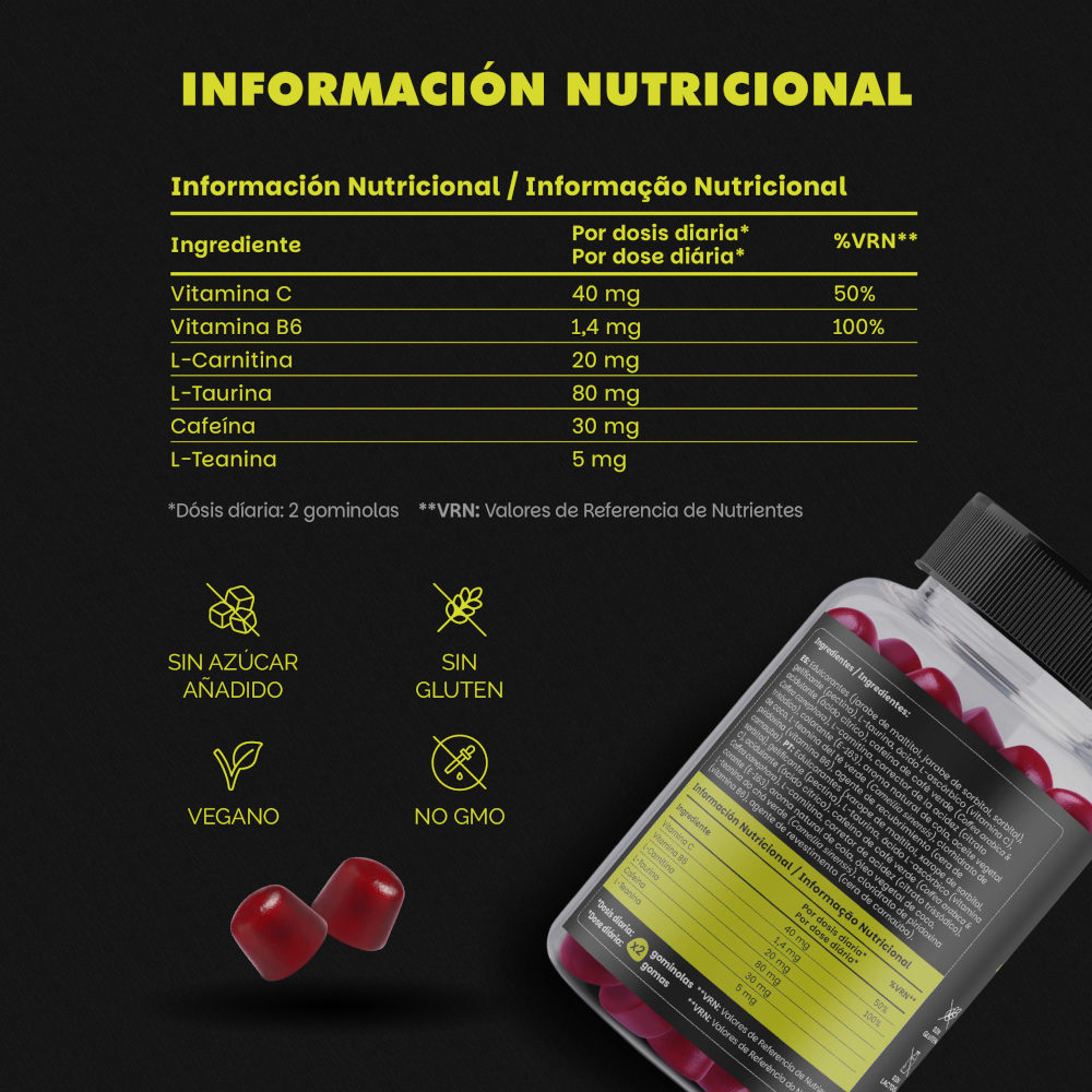 Premium Gummies Performance Brain On 60 gominolas