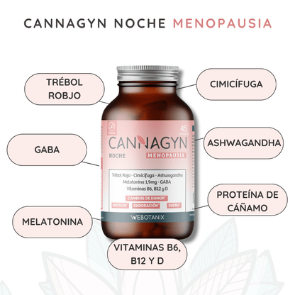 WeBotanix Cannagyn Menopausia Noche 45 cápsulas