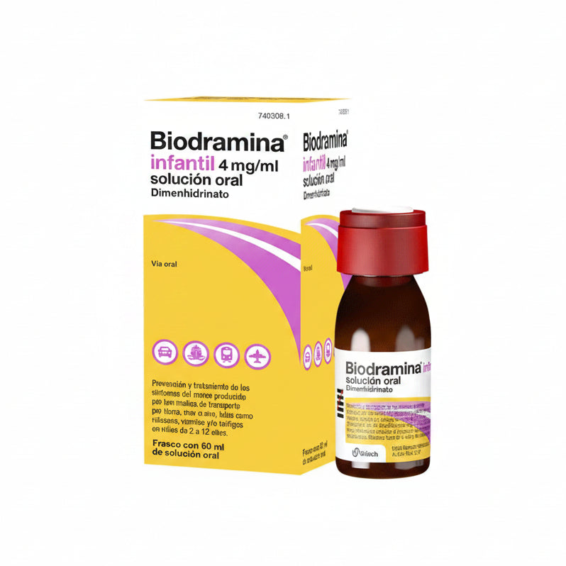 Biodramina Infantil 4 mg/ml Solución Oral 1 Frasco 60 ml