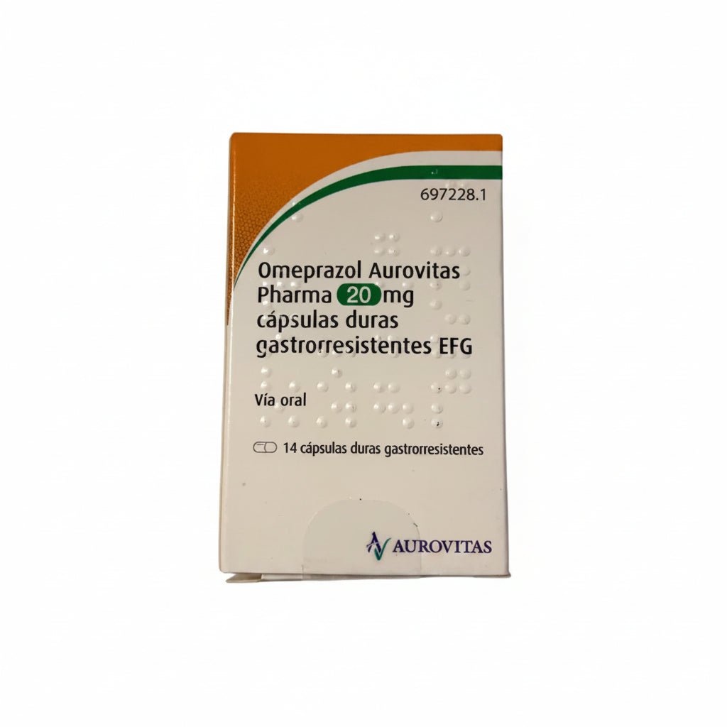 Omeprazol Aurovitas Pharma Efg 20 mg 14 Cápsulas Gastrorresistentes