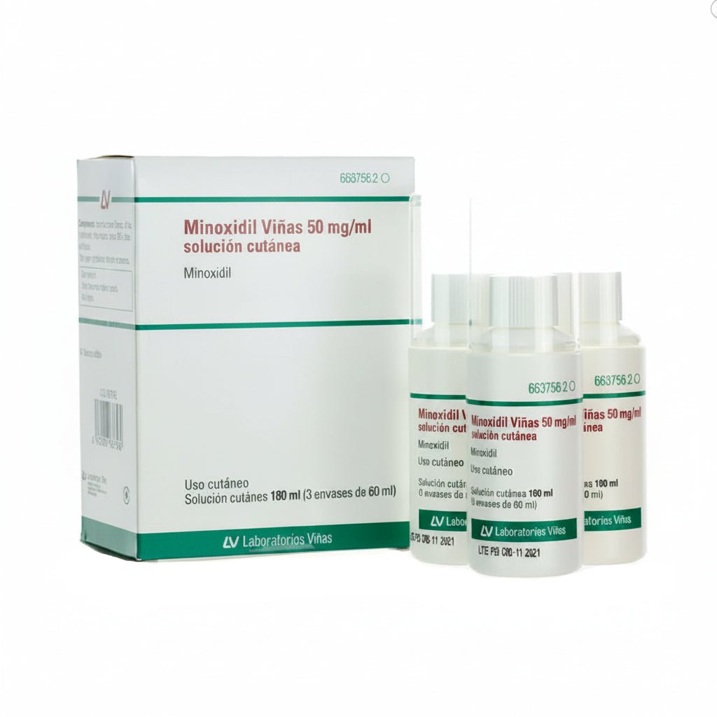 Minoxidil Viñas 50 mg/ml Solución Cutanea 3 Frascos 60 ml