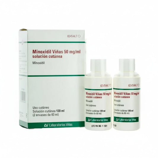 Minoxidil Viñas 50 mg/ml Solución Cutanea 2 Frascos 60 ml