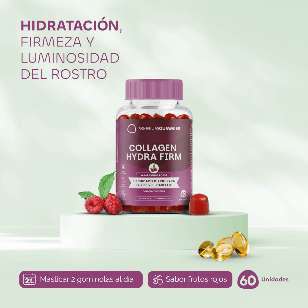 Premium Gummies Collagen Hydra Firm Suplemento Colagénio – 60 Gomas