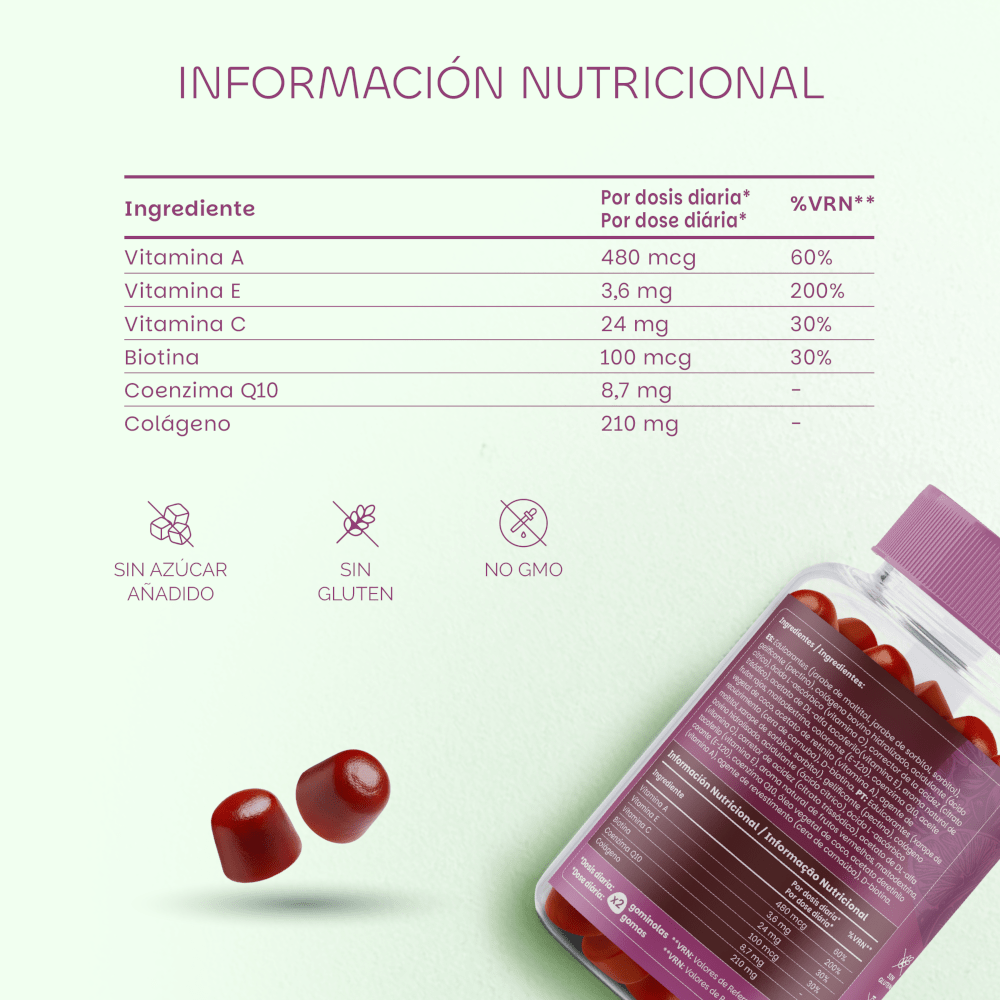 Premium Gummies Collagen Hydra Firm Suplemento Colagénio – 60 Gomas