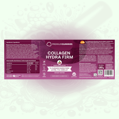 Premium Gummies Collagen Hydra Firm Suplemento Colagénio – 60 Gomas