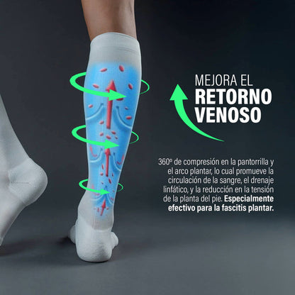 Podoks Calcetines Biomecánicos Confort H6 Piernas Cansadas Blancos TM