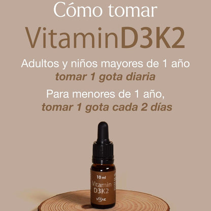 Vitae Vitamin D3 + K2 Drops 10ml