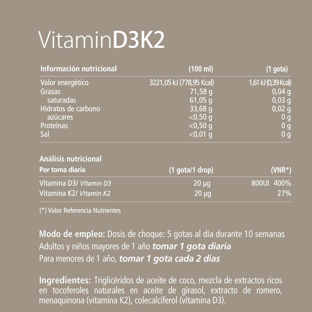 Vitae Vitamin D3 + K2 Drops 10ml