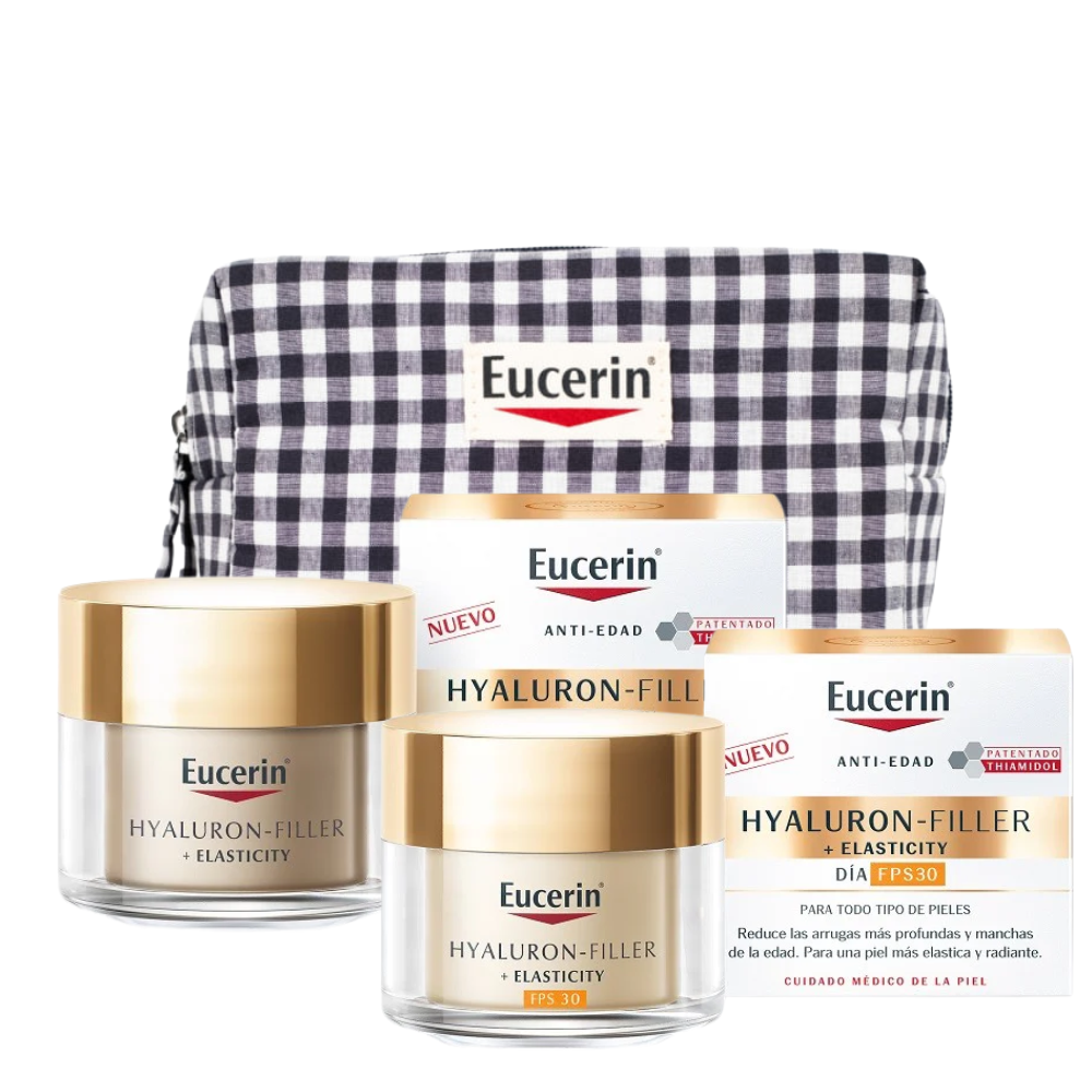 EUCERIN Hyaluron-Filler +Elasticity Tagescreme LSF 30 (50 ml) + Nachtcreme 50 ml + GESCHENKTÜTE