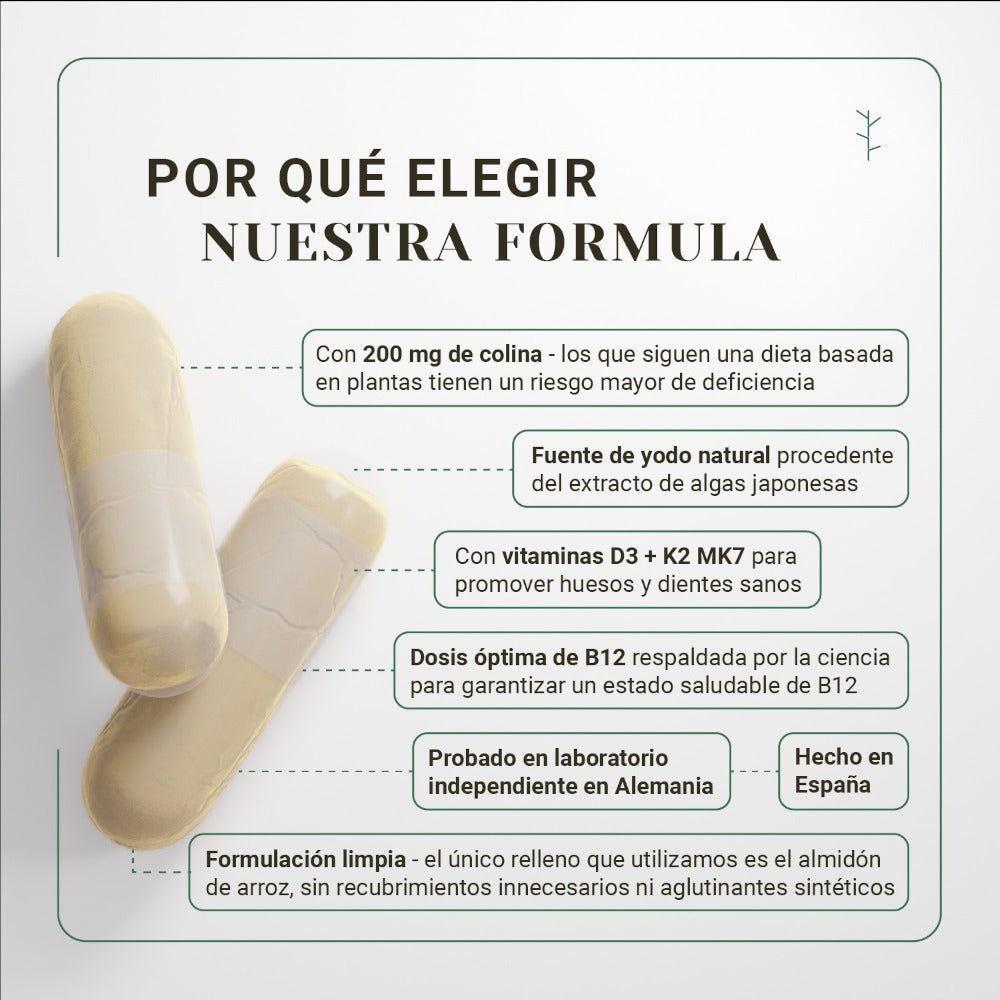 Nullure Multivitaminas Veganas All-in-One Suplemento Diario 120 Cápsulas
