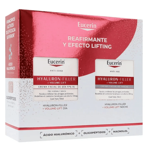 Eucerin Pack Antiedad Hyaluron-Filler + Volume-Lift 50ml + Crema de Noche 50ml