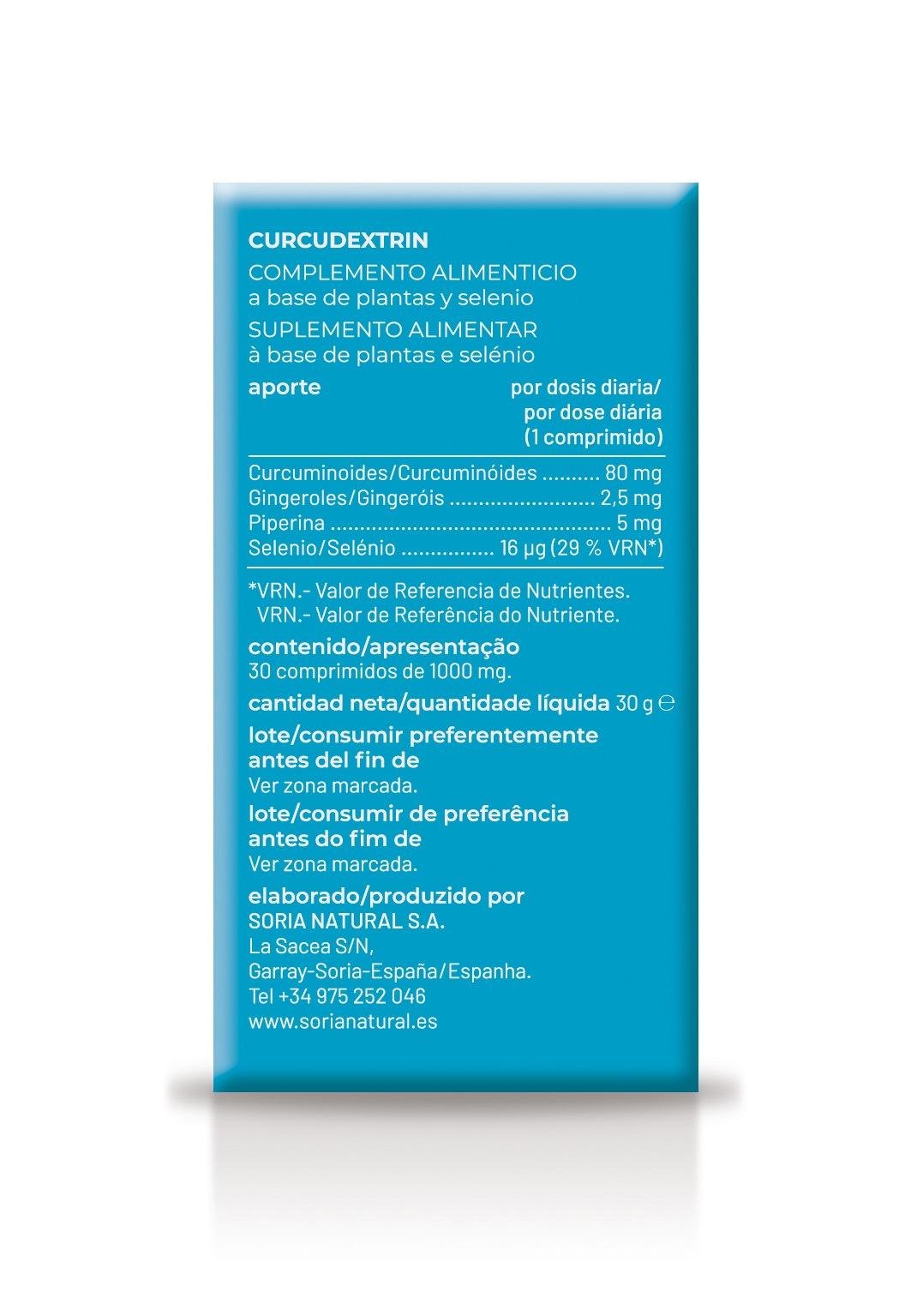 Soria Natural Curcu Dextrin 28 Tablets