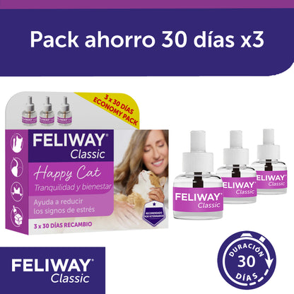 Feliway Classic Recargas Antiestresse 3 recargas