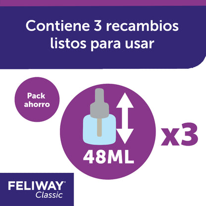 Feliway Classic Recargas Antiestresse 3 recargas