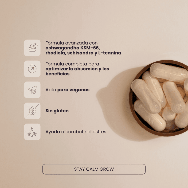 Grow Nutrition Stay Calm Suplemento Relajación 60 Cápsulas