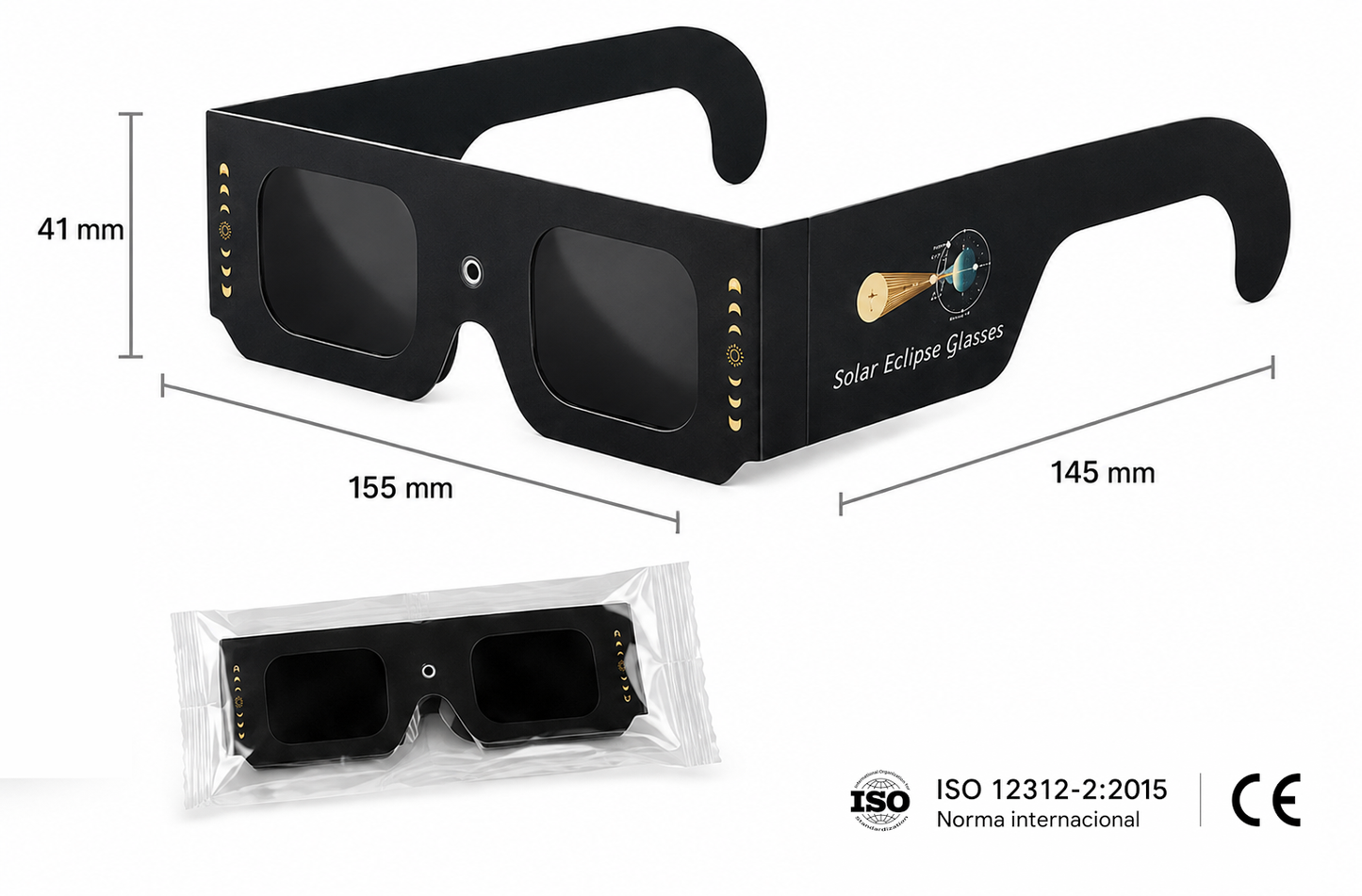 SFG Lunettes pour éclipse solaire ISO 12312-2 – 1 unité