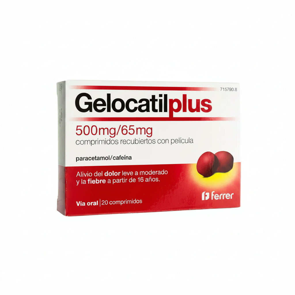 Gelocatil Plus 500 Mg/65 mg 20 Comprimidos Recubiertos