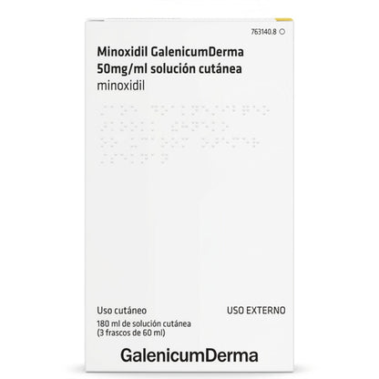Minoxidil Galenicumderma 50 mg/ml Solución Cutánea 3 Frascos 60 ml