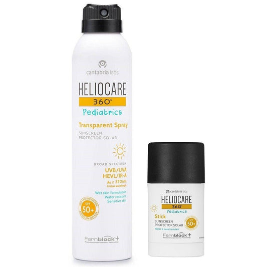 Heliocare 360 Pack Pediatrics Transparent Spray 200 ml + Stick 25 g