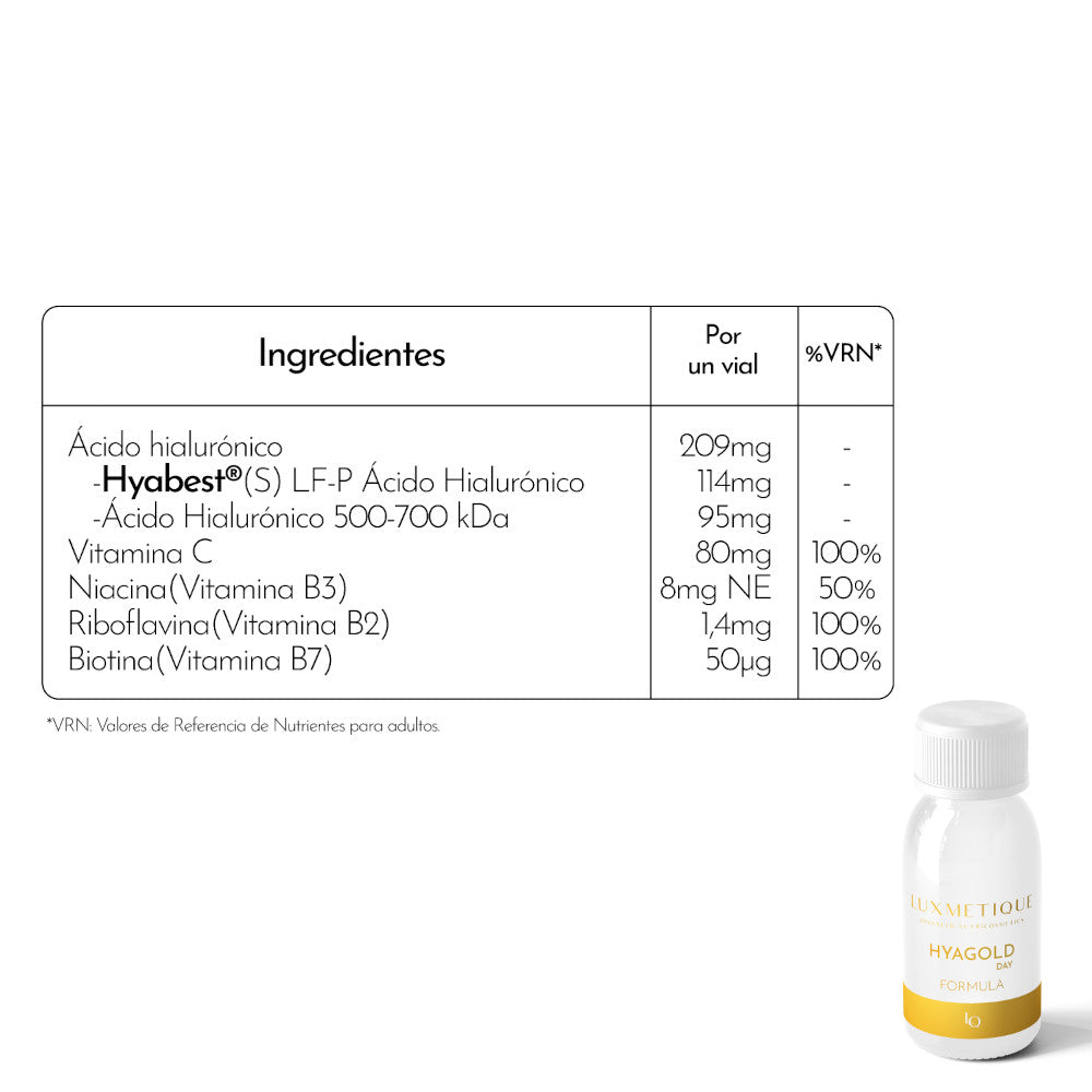 Luxmetique Hyagold Day Formula Hyaluronsäure 15 Ampullen x 30 ml