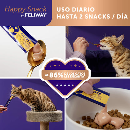 Feliway Happy Snack Crème de Poulet 6 unités