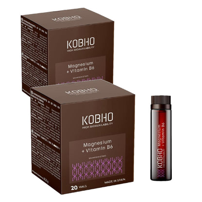 Kobho Labs Magnesio + Vitamina B6 DUPLO 2x20 Viales