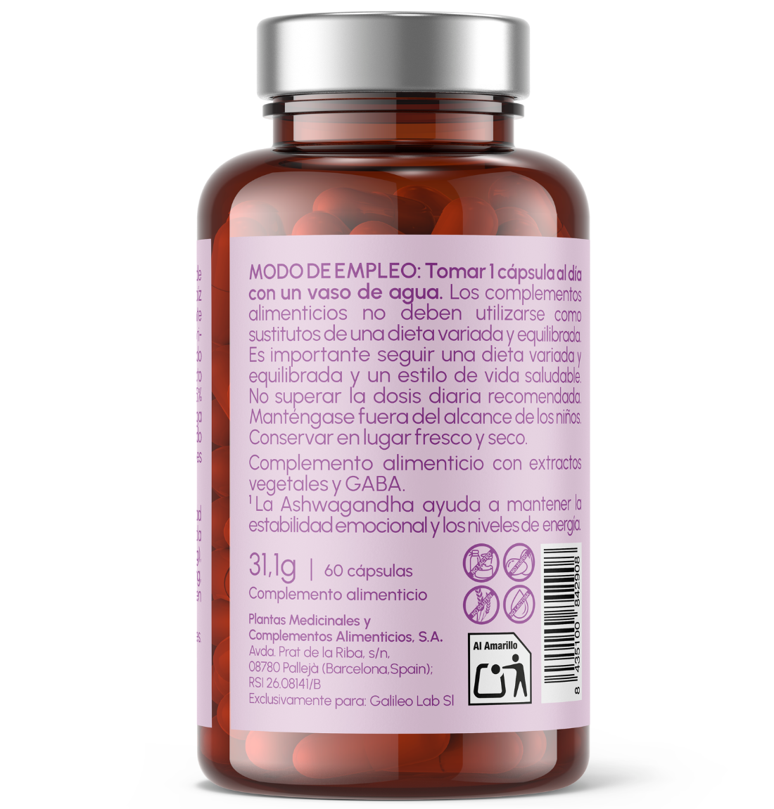 Just Elements Ashwagandha Keep Calm 120 cápsulas