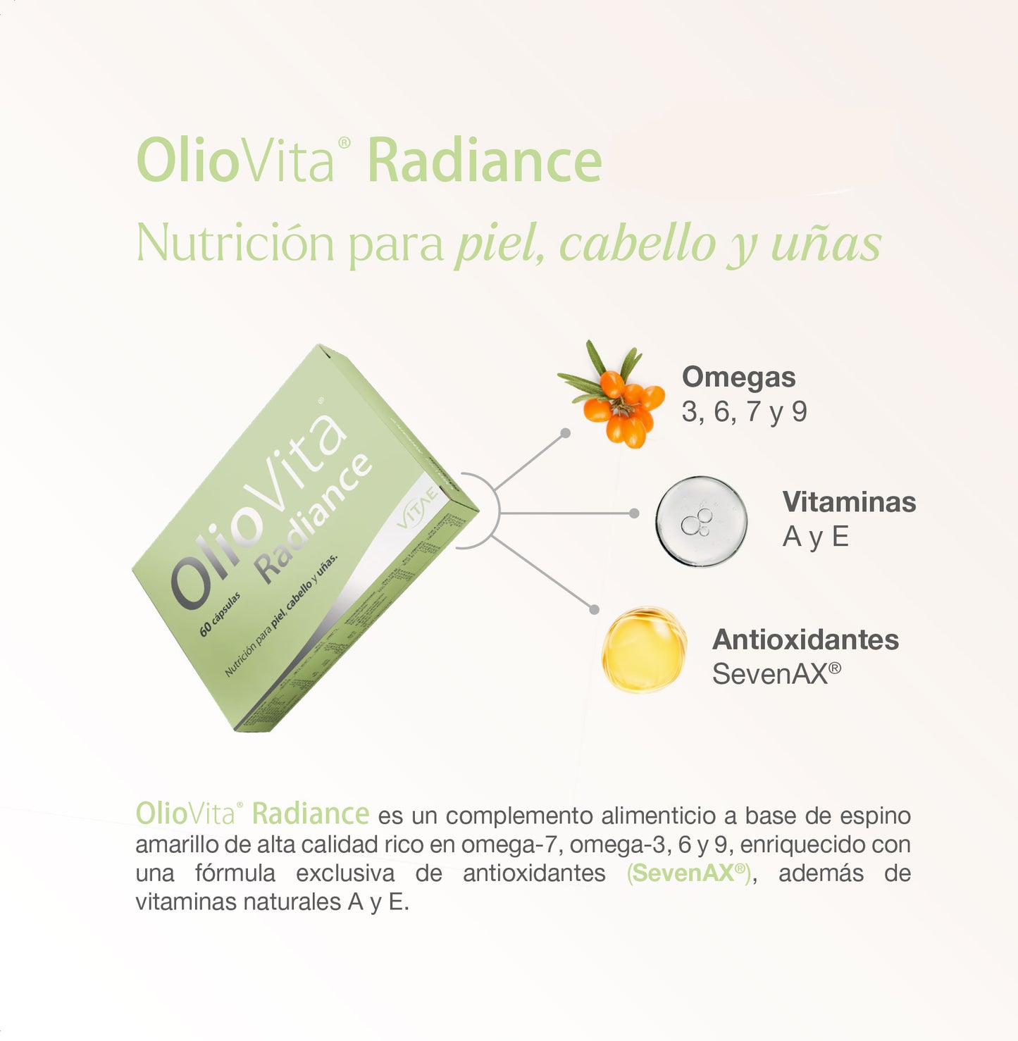 Vitae Oliovita Radiance Nahrungsergänzungsmittel 60 Kapseln
