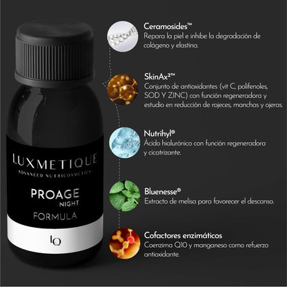 Luxmetique Proage Night Fórmula 30ml x 15 ampolas