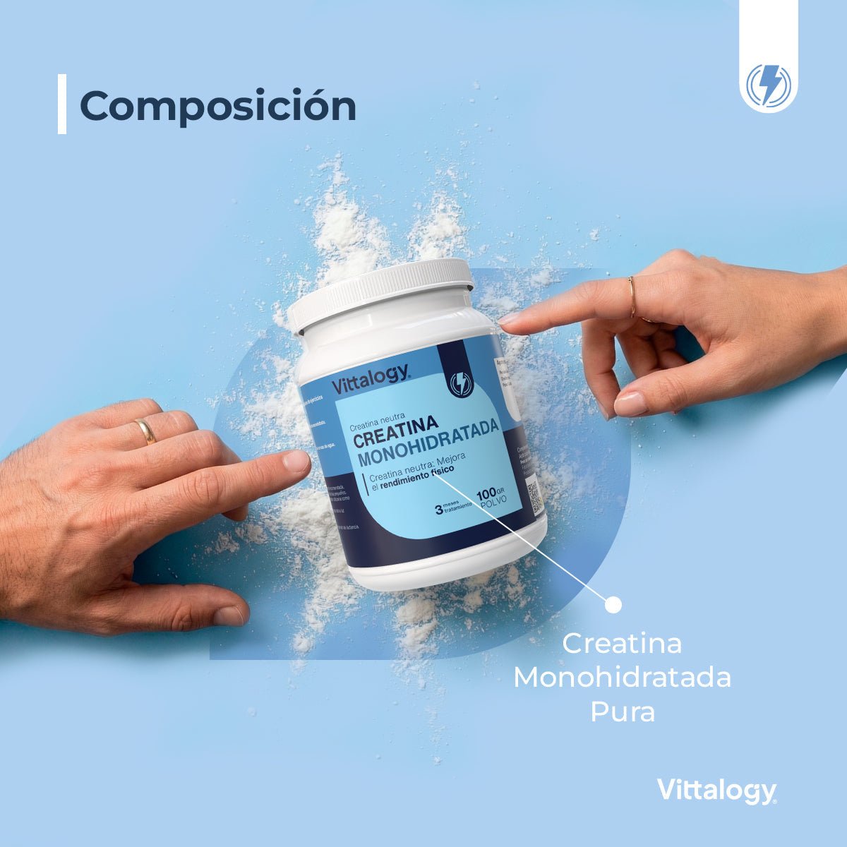 Vittalogy Creatina Monohidratada 300 gr (Pack de 3)