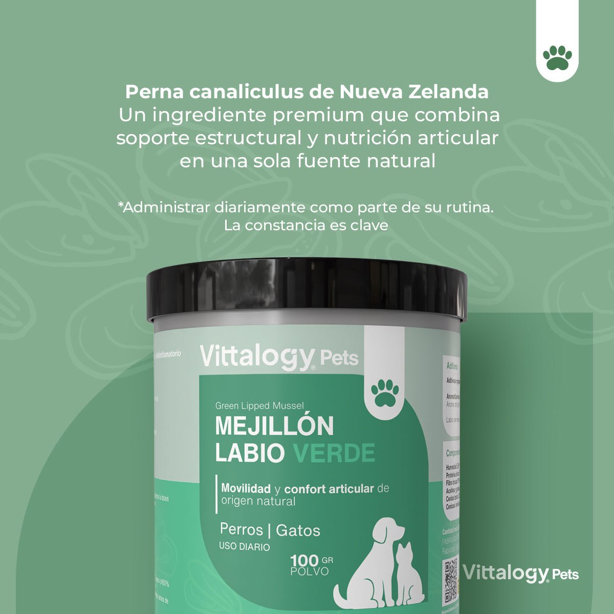 Vittalogy Mejillón de Labio Verde 100 gr